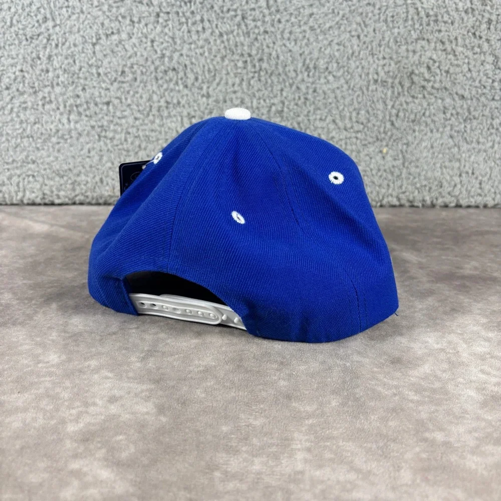 KIPA Hat Men OS Blue White Lions Mascot Snapback Flat Brim Structured Cap NEW